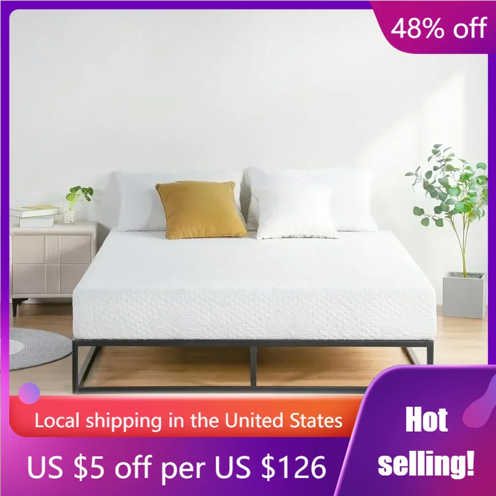 

9 Inch Modern Metal Platform Bed Frame Queen Size Bed Frames Steel Mattress Foundation Magsafe Card Holder Wallet Luxury Brand