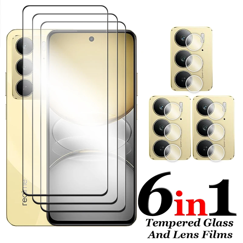 For Realme C75 Glass Realme C75 4G Tempered Glass 2.5D Full Cover Glue HD Screen Protector For Realme C75 Lens Film 6.72 inch