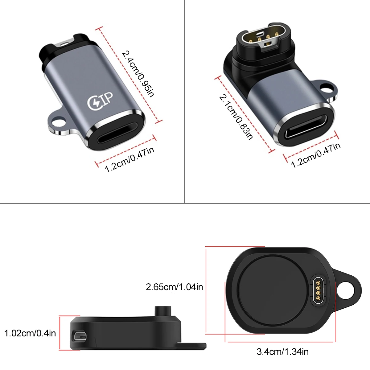 2In1 نوع C/مايكرو حوض ساعة مهايئ شاحن ل Garmin Fenix 5 5s 5X 6 7 8 Vivoactive 4 3 2 شحن محول للغارمين Marq2