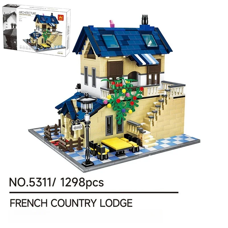 1226PCS Kreative Villa Savoye-Paris Frankreich Bausteine Architektur Bau Ziegel Spielzeug Geschenk Für Erwachsene Kinder