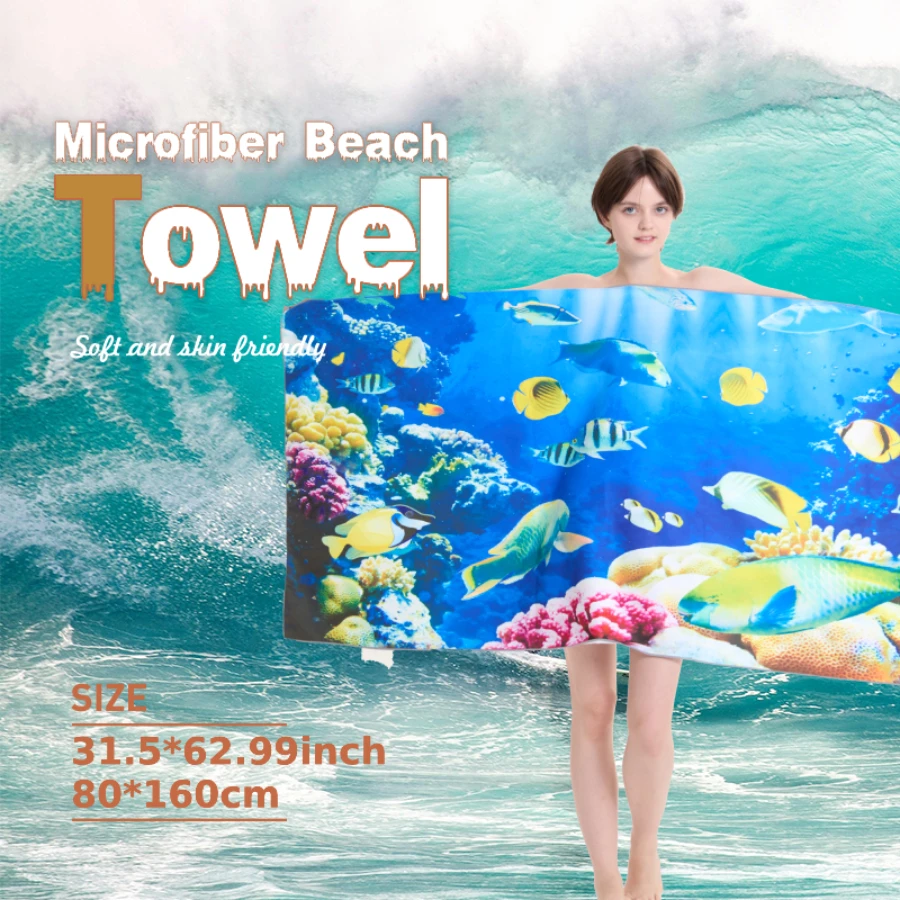 

Полотенце из микрофибры Быстросохнущее полотенце Дорожное полотенце Спортивное полотенце Пляжное полотенце Пескозащитное мягкое легкое полотенце для плавания, йоги, тренажерного зала