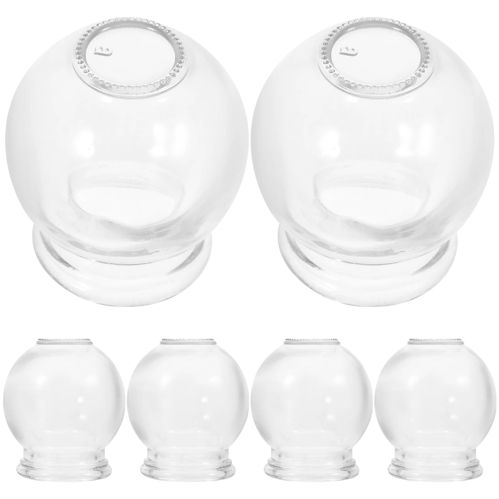 

6 Pcs Glass Cupping Face Tool Massager Body Facial Machine Drinking Tools Kit Cups for