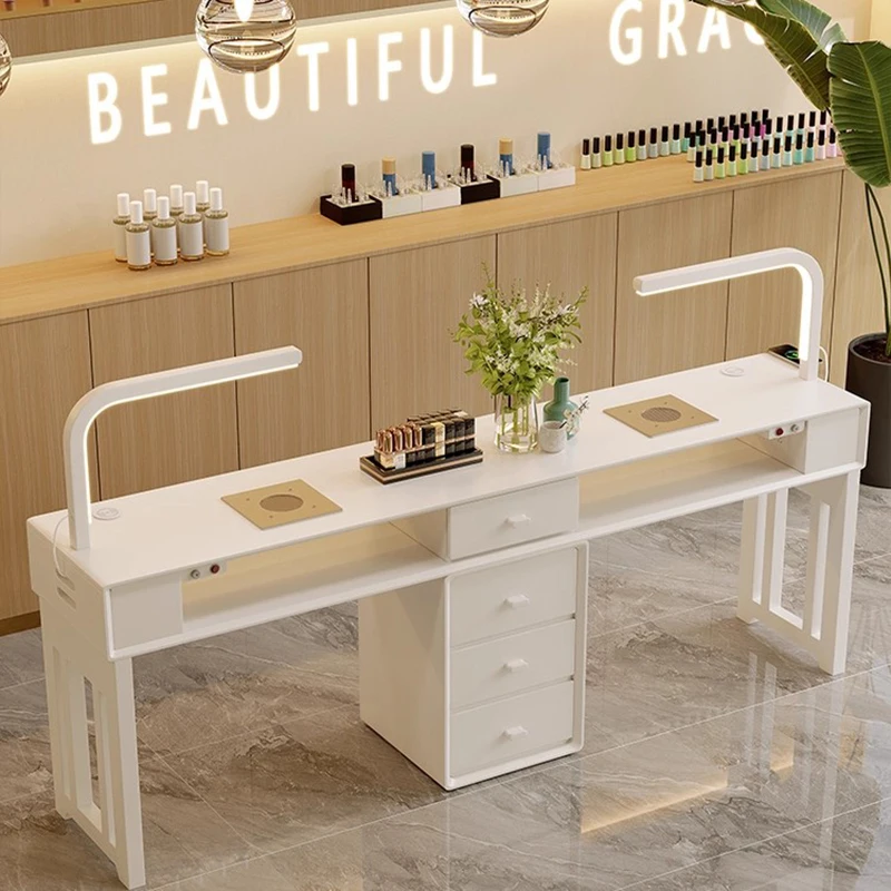 French Minimalist Nail Table Elegant Design Trendy Classic Nail Table Beauty Premium Bar A Ongle Mobilier Salon Furniture