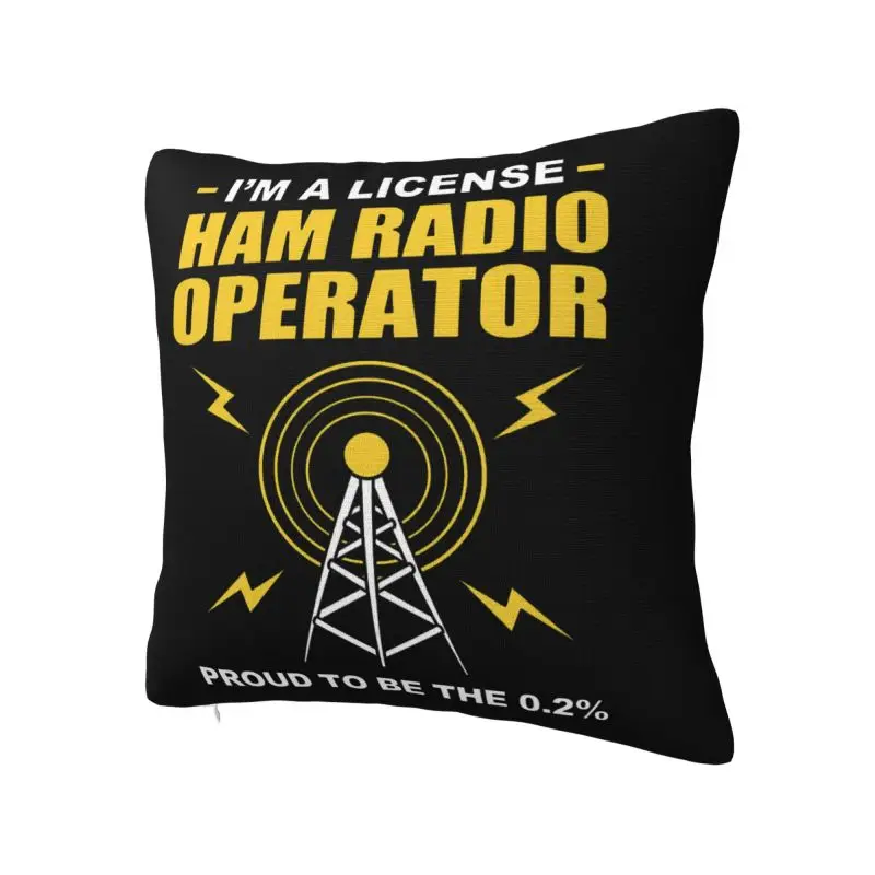 Nordic Style Licensed Ham Retro Radio Operator Cushion Cover 40x40cm Soft Pillow Case for Car Square Pillowcase Home Decorative