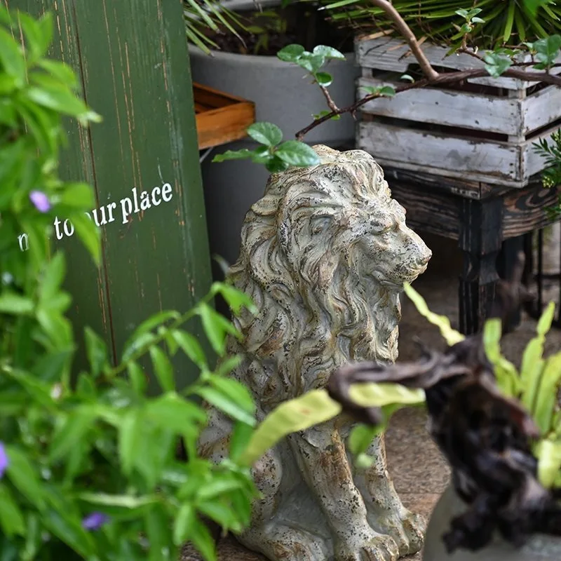 Garden Decoration Animal Sculpture Villa Foyer Set Homestay Yard Decoration Jardin Ornament Courtyard Outdoor Lion Ornament