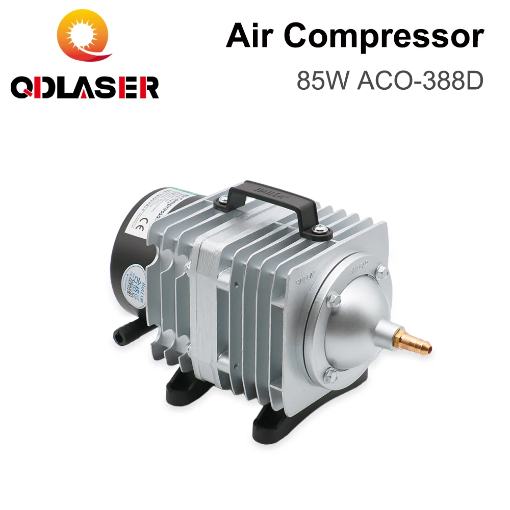 QDLASER Air Compressor 85W ACO-388D Electrical Magnetic Air Pump 110V 60HZ / 220V 50HZ for CO2 Laser Engraving Cutting Machine