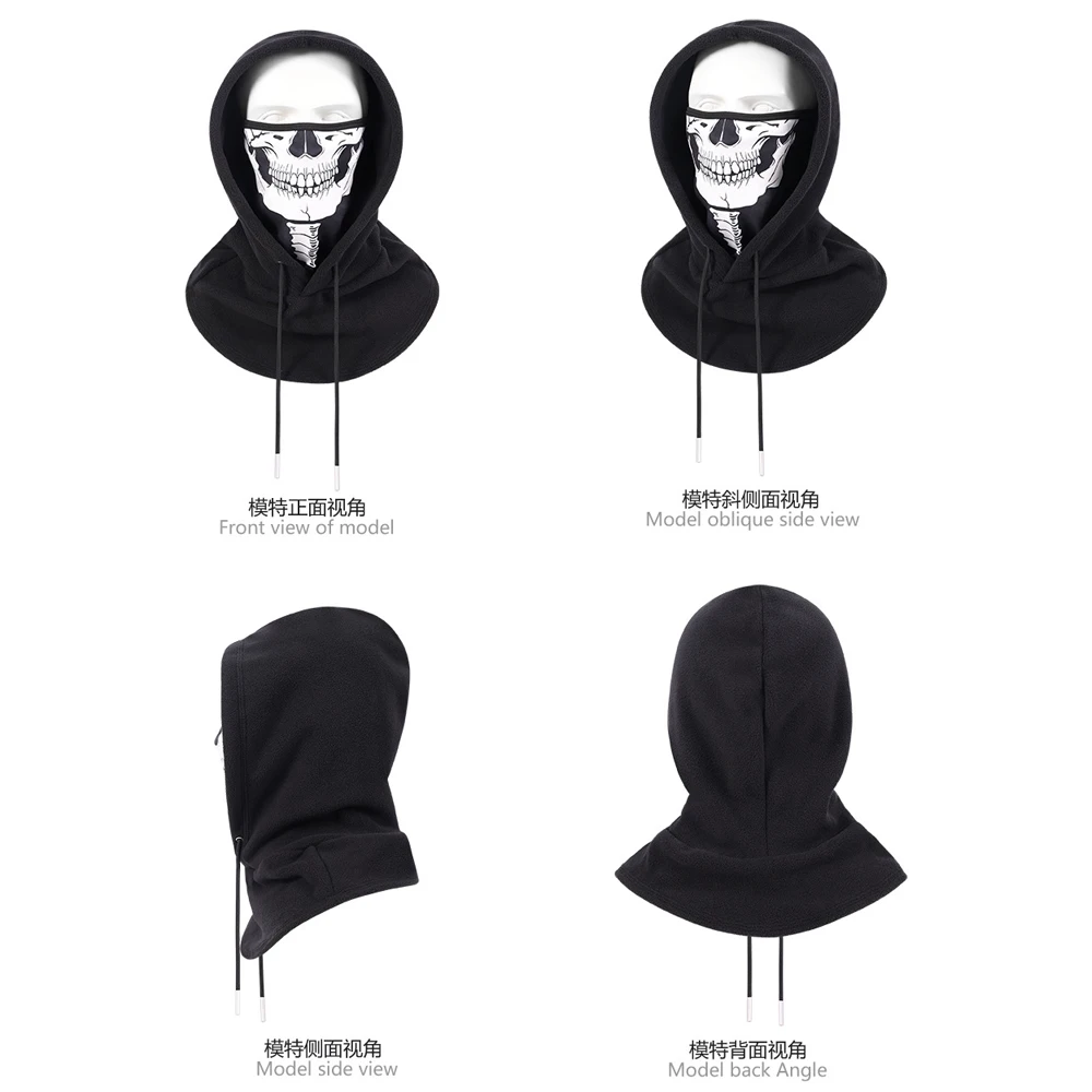 Thermal Polar Fleece Balaclava Skull Liner Earloops Breathable Keep Warm Motorcycle Face Mask Winter Cycling Headgear Ski Masks