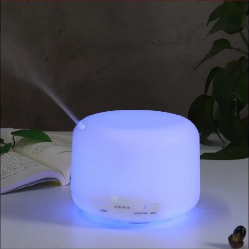 

Диффузор эфирного масла на 300 мл с дистанционным управлением и 7-цветной светодиодной подсветкой — увлажнитель для ароматерапии с 3 маслами для/офиса