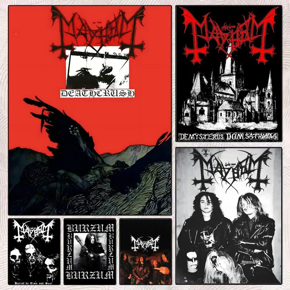 

M-Mayhem Band Poster HD Art Mural Wallart Poster for Home Room Decoration DIY Vintage Print Decor