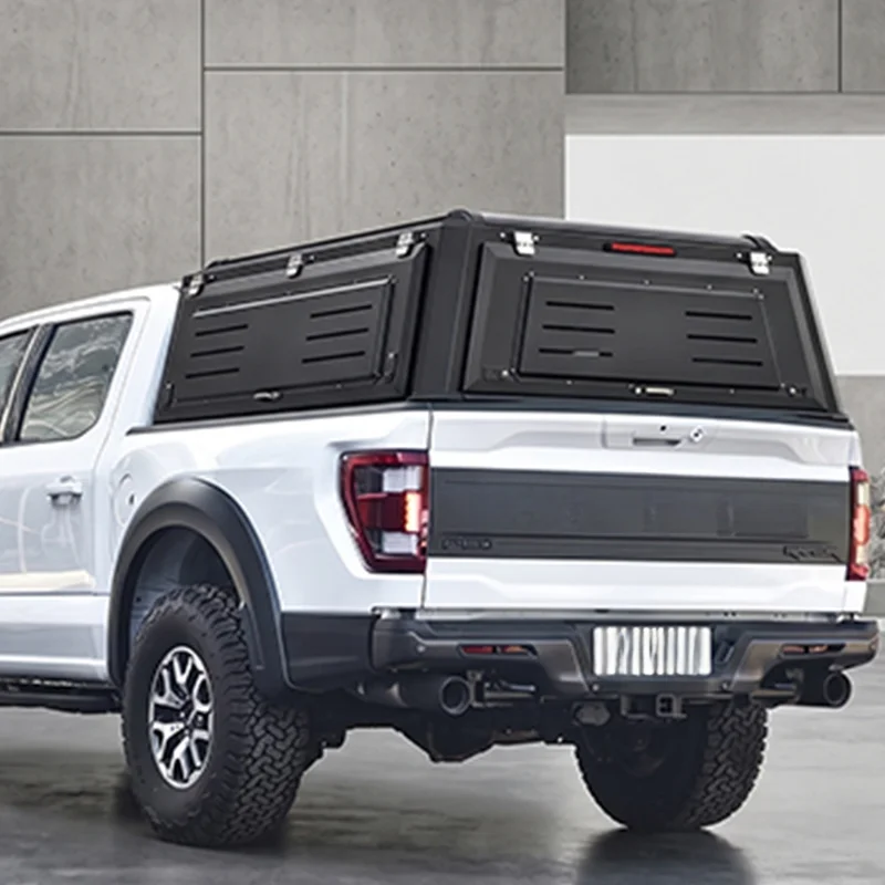 High Quality Four‑Door Electric Waterproof High‑top Hard Aluminum Truck Bed Roller Cover Camper Shell Fit for 1500
