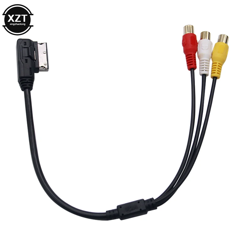 

Car 3 RCA Audio Video Input Cable to AMI MMI Interface Conversion Connector Line Cable for Audi VW A3 A4 A5 A6 A7 Q5 Q3 Q7