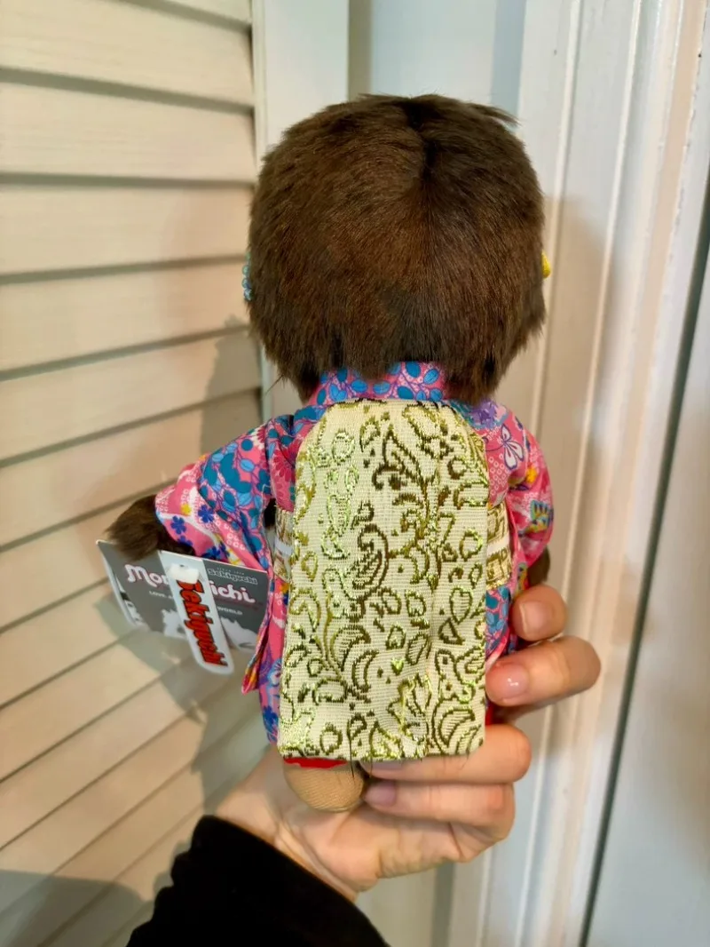 Disponibile Originale Monchhichi Kimono giapponese Serie Face bianco Taglia S Geisha Collezione di giocattoli alla moda Modello Regali di compleanno per ragazze