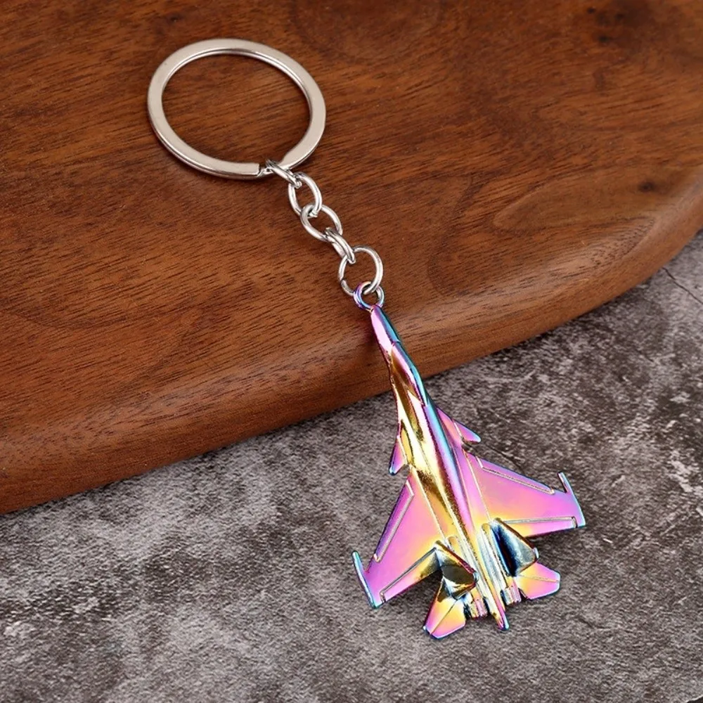 Zinc Alloy Alloy Airplane Keychain Cool Design Miniature Combat Aircraft Keychain Polished Finish Fighter Model