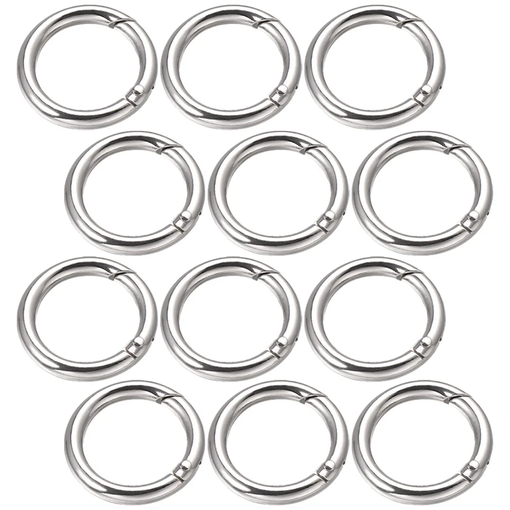 Porte-clés en alliage de zinc pour diabétique, anneaux exécutifs, clip fendu, support, boucles à pression rondes, 15 pièces