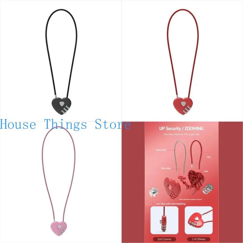 652F passwords Padlocks Long Wire Rope-Lock for Lovers Wedding Anniversary Travel