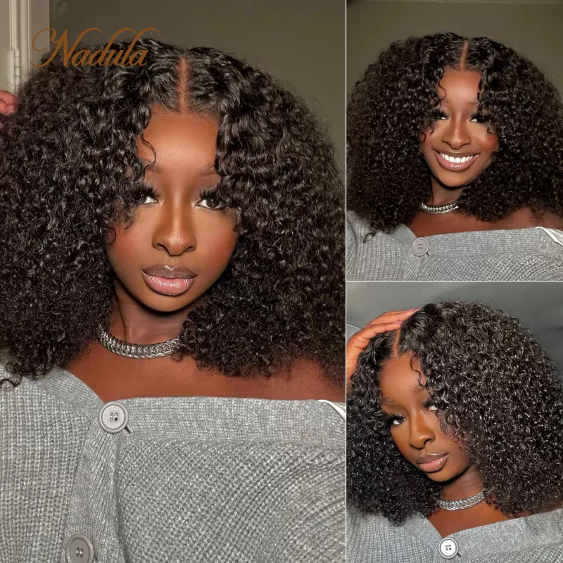 

Nadula Hair Bye Bye Knots Wig 2.0™ | 7x5 Pre Cut Lace Closure Kinky Curly Pre Bleached Glueless Put On And Go Wig Coily Edges