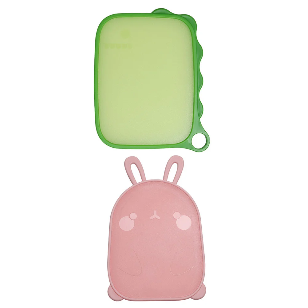 2 Pcs Dinosaur Rabbit Children's Food Complementary Cutting Board Mat Nonslip Chopping Small Kitchen Non-slip