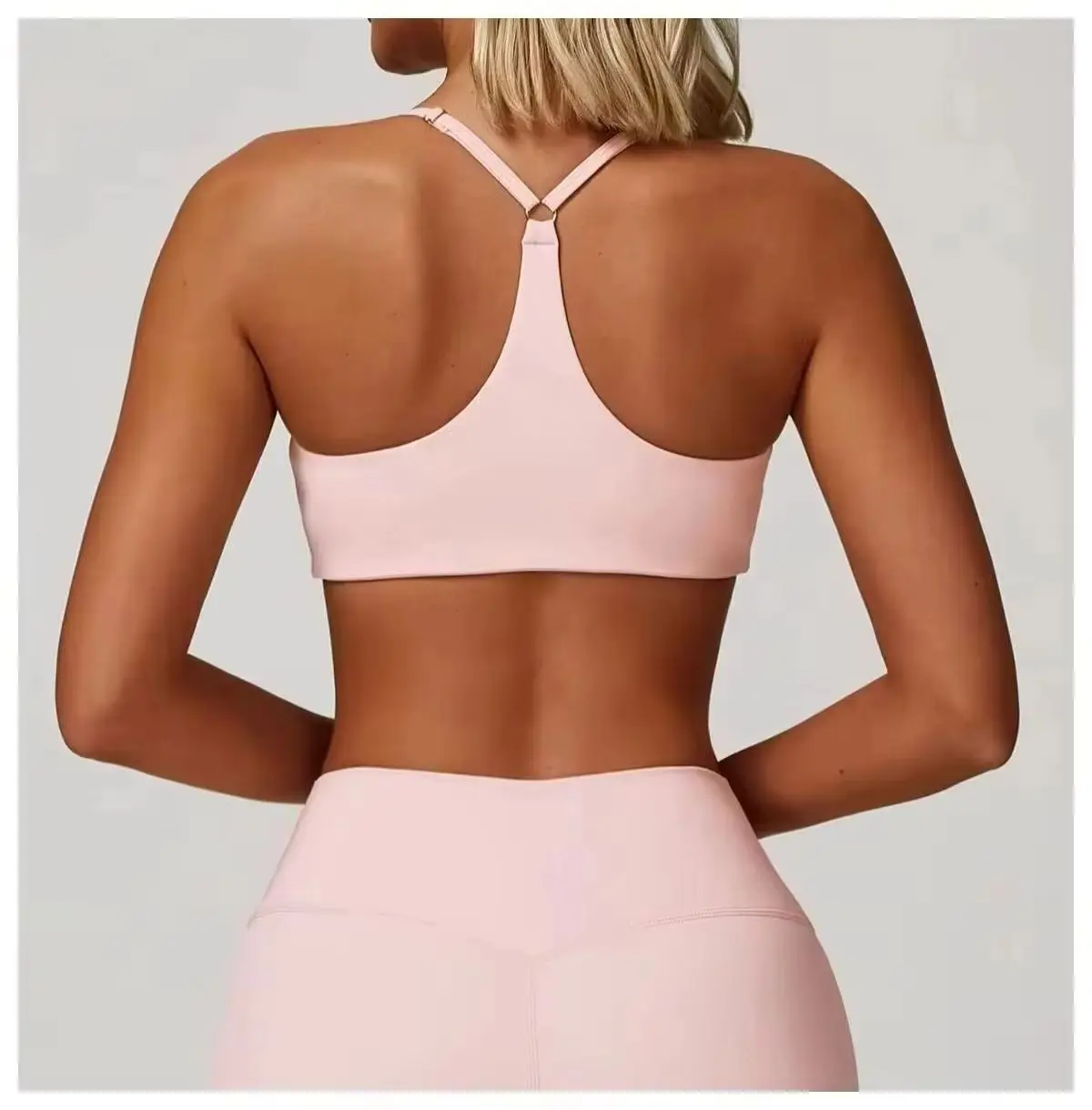 Soutien-gorge de sport sexy froncé pour femme, haut de sport dos croisé pour la course, vêtements de sport, sous-vêtements d'entraînement, tenue de fitness et de yoga