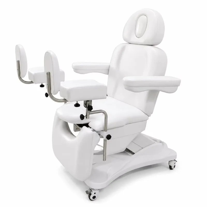 Adjustable medical table with leg support, suitable for clinic use