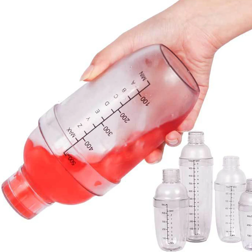 

Milk Tea Tea 1000ml Clear PC Cocktail Shaker Resin Leak Proof Bartender Shake Pot Hand Shake Cup for Home Bar
