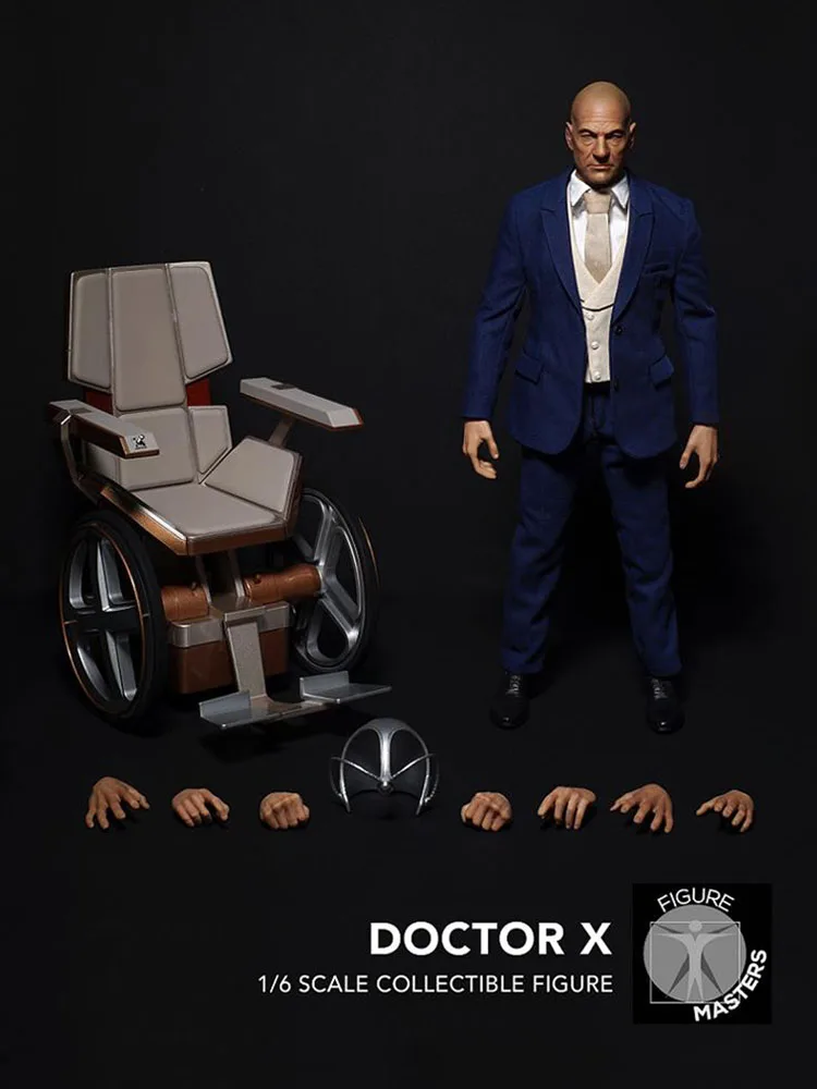 1/6 Collectible Professor X Movable Man Action Figure Marvel X-men Super Hero Doctor X Delicate Wheelchair 12\