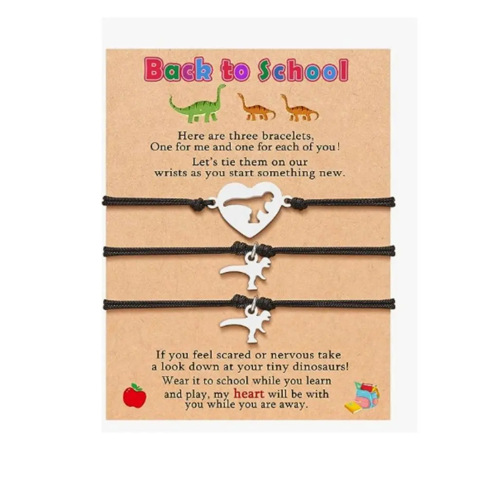 Back To School Woven Parent-child Bracelet Adjustable Simple Mother Daughter Bracelets Gifts First Day Of School