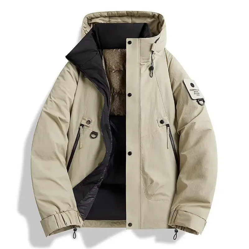 2026 New Men's Winter Coat Thickened and Warm Loose Cotton Jacket Outdoor Ski Jacket Padded Jacket