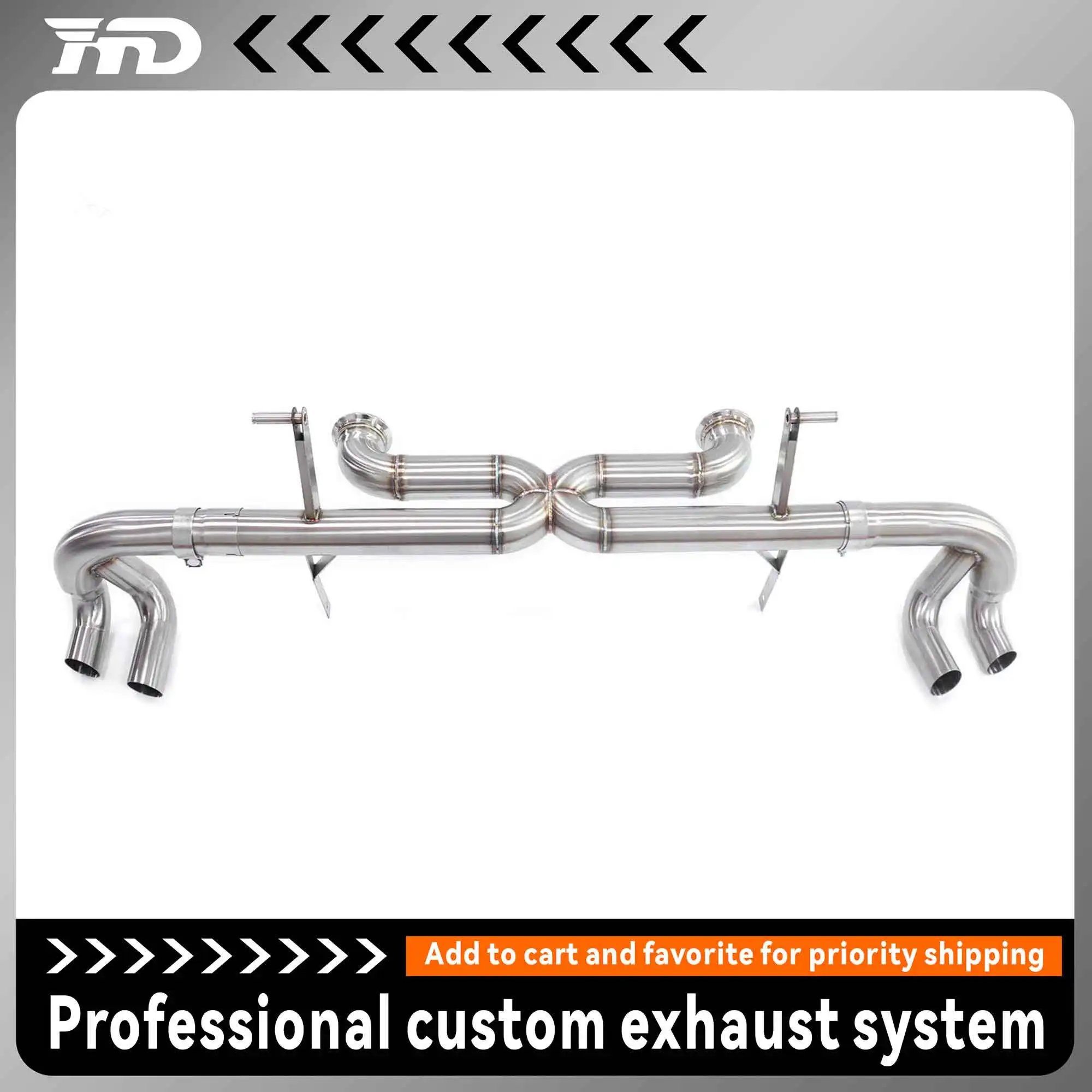 HMD Exhaust System Stainless Steel Performance Catback for Lamborghini Huracan LP580 LP610 Muffler Without Valve