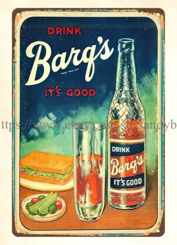 1950s Barq's root beer metal tin sign bar pub signs