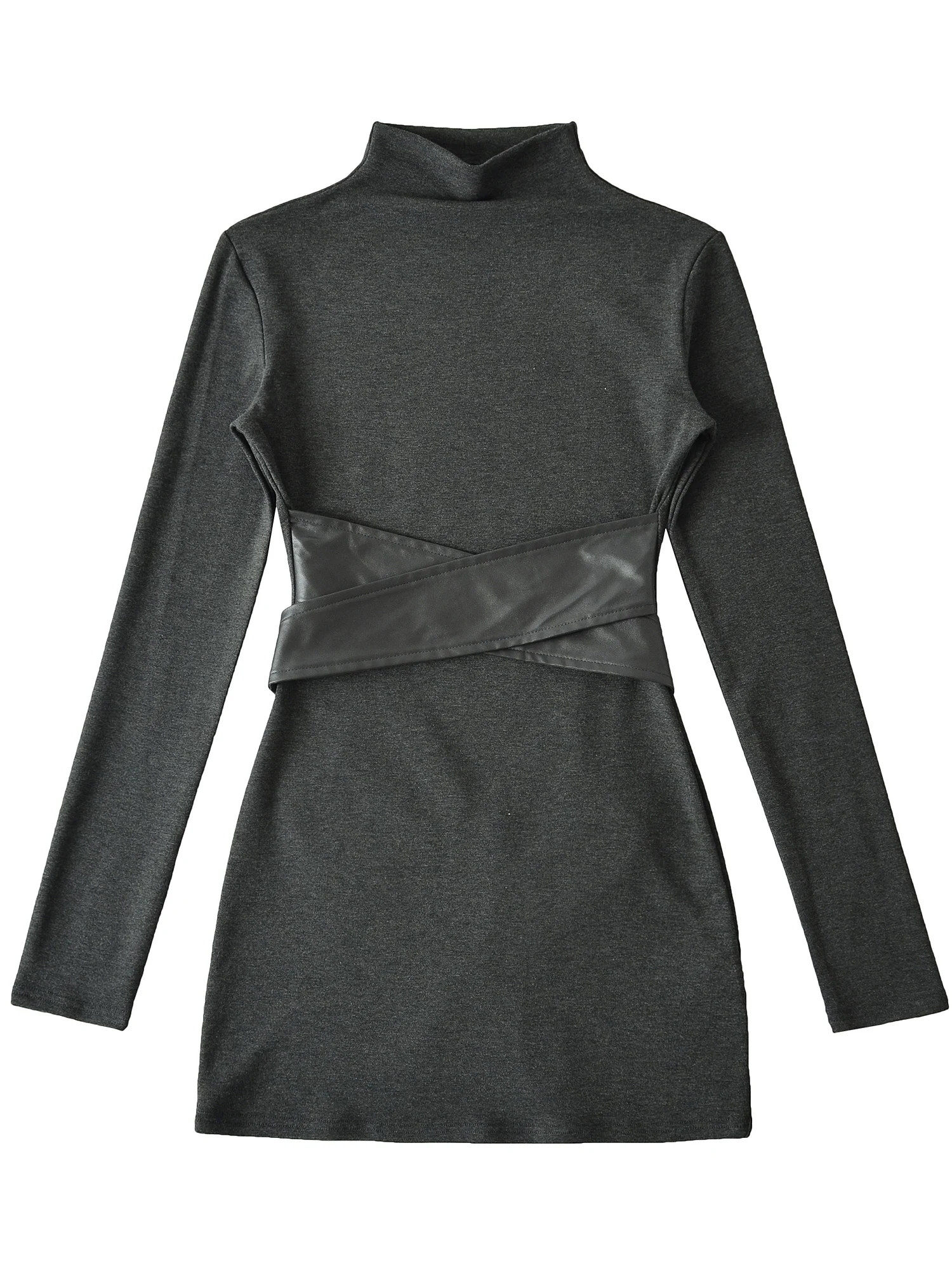 Sexy Amerikaanse Sle ort Dr dames hoge taille namaakbont riem slim fit f hoge kraag katoenmix lang Sve Dr