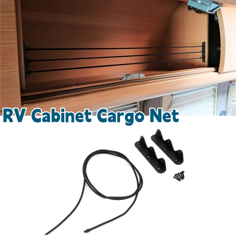 RV Cabinet Cargo Net Kits Anti Falling Side Cargo Luggage Elastic Storage Net Mesh Pocket Organizer For Camper Trunk Trailer