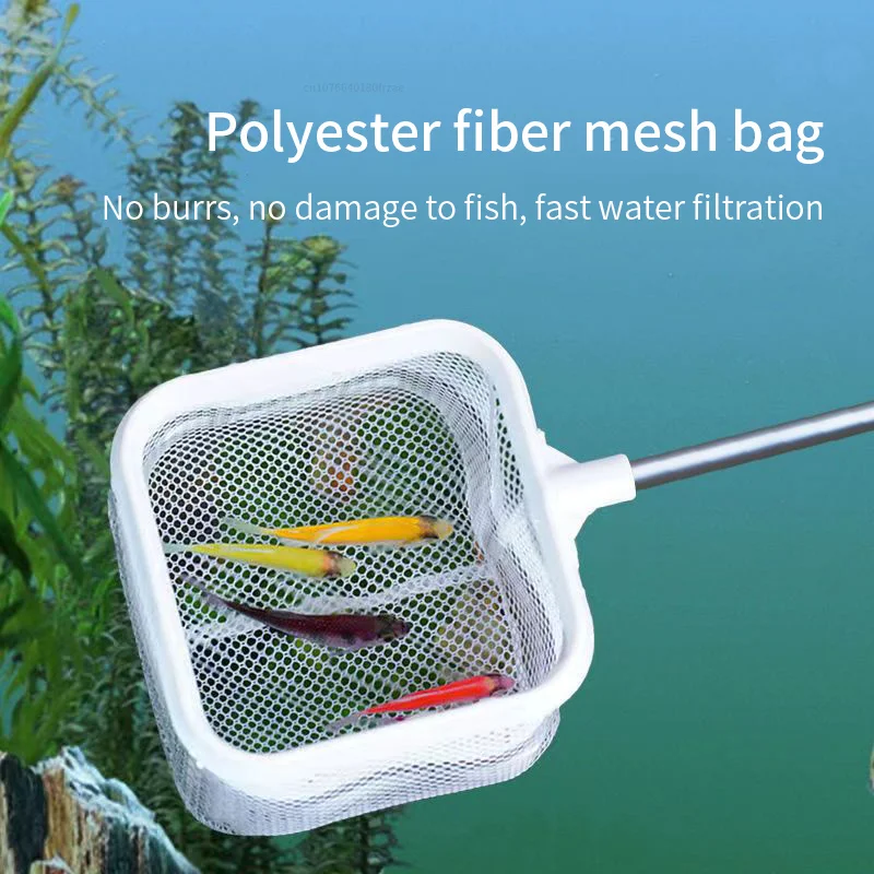 Fishing Landing Net Rustproof Corrosion Resistant Stainless Steel Fishing Net For Catchin Fish Shrimp Tank Aquarium Accessories