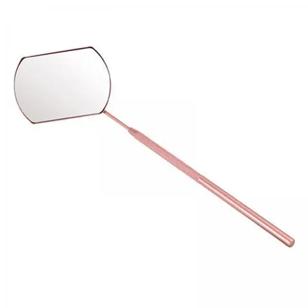 6x Rectangle Stainless Steel Mirror for Checking Extension Applying Inspection Tools，capable Time Using. - Pink