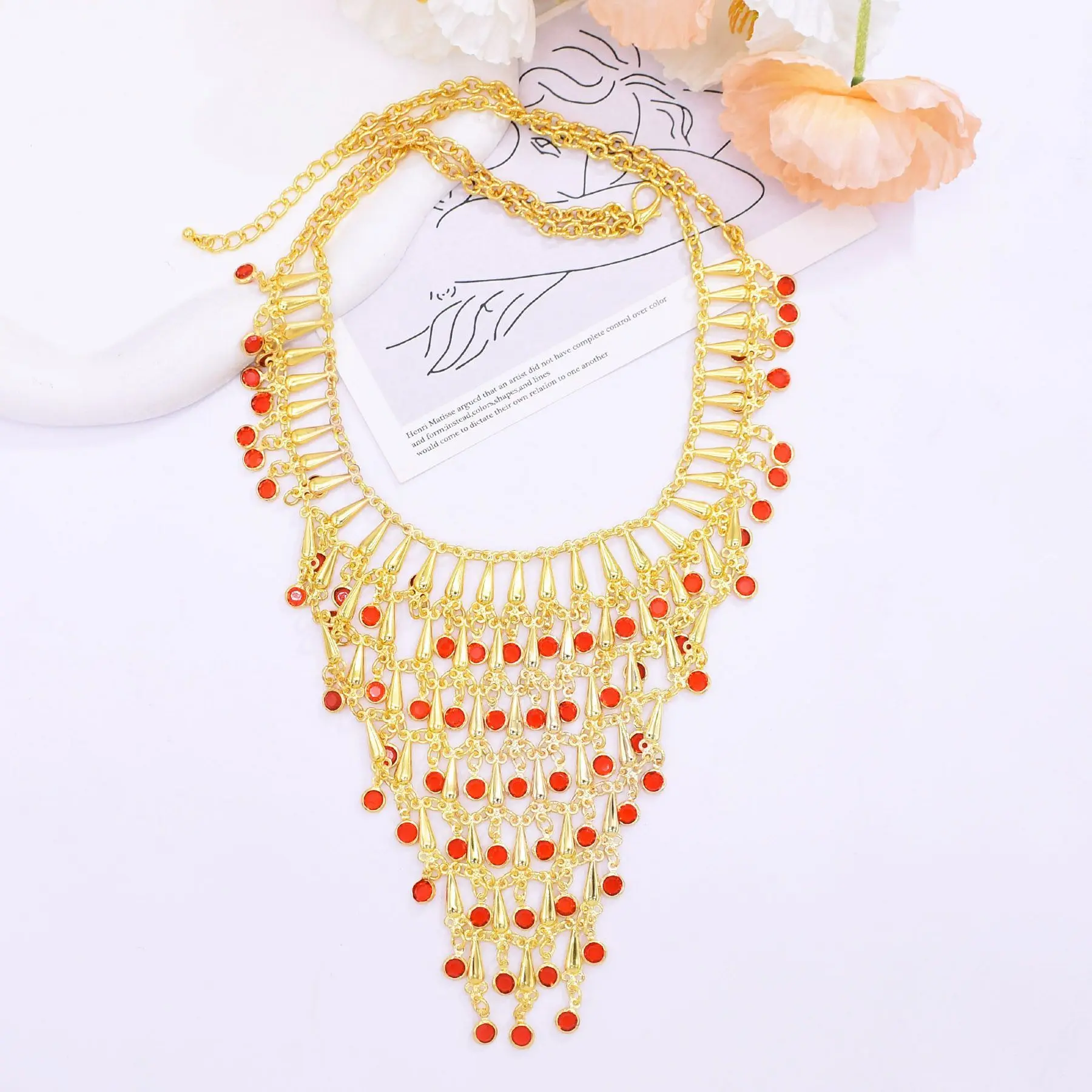 

New German 24K Gold Plated Necklace Wedding Jewelry as a Holiday Gift for Women YY10839
