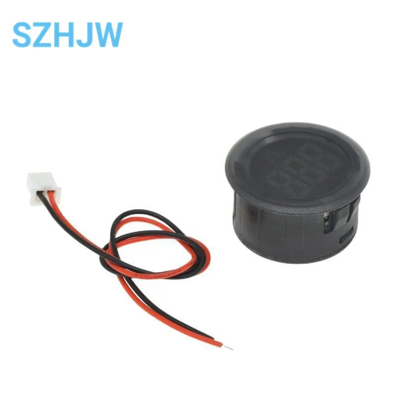 DC 4-100V LED Digital Display Circular Two-wire Voltmeter DC Digital Voltmeter Head Display Reverse Connection Protection Tools