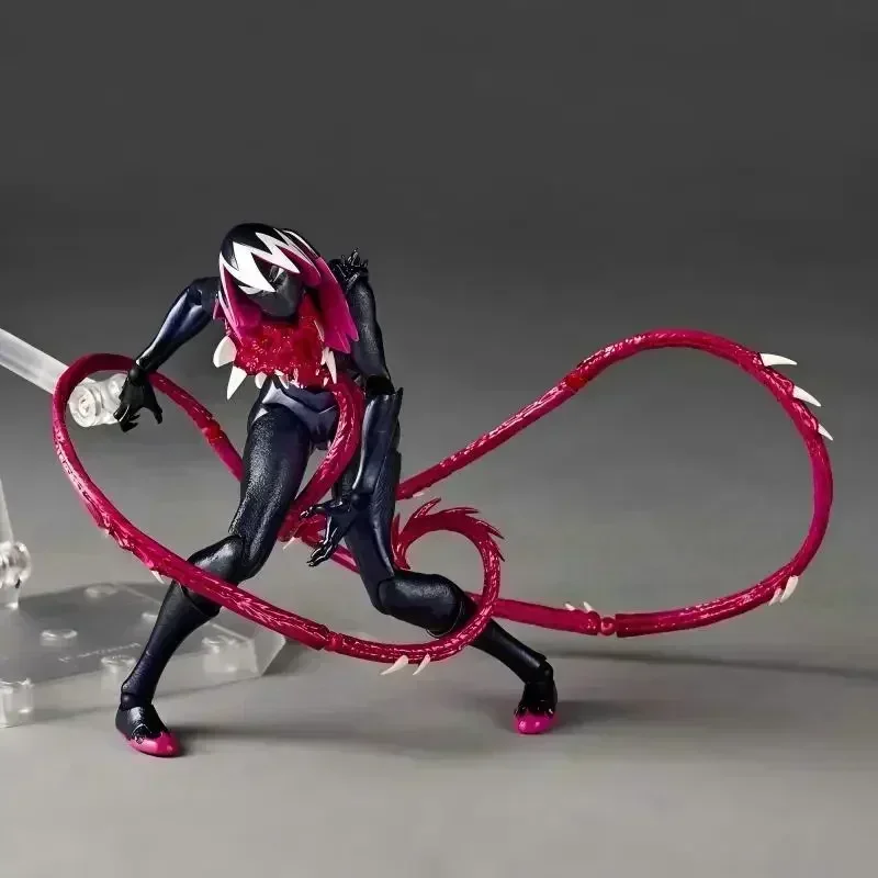 In Stock Venom Gwen Action Figures Anime Figurine Kaiyodo Amazing Yamaguchi Revoltech Statue Ko Model Gk Collection Kid Toy Gift