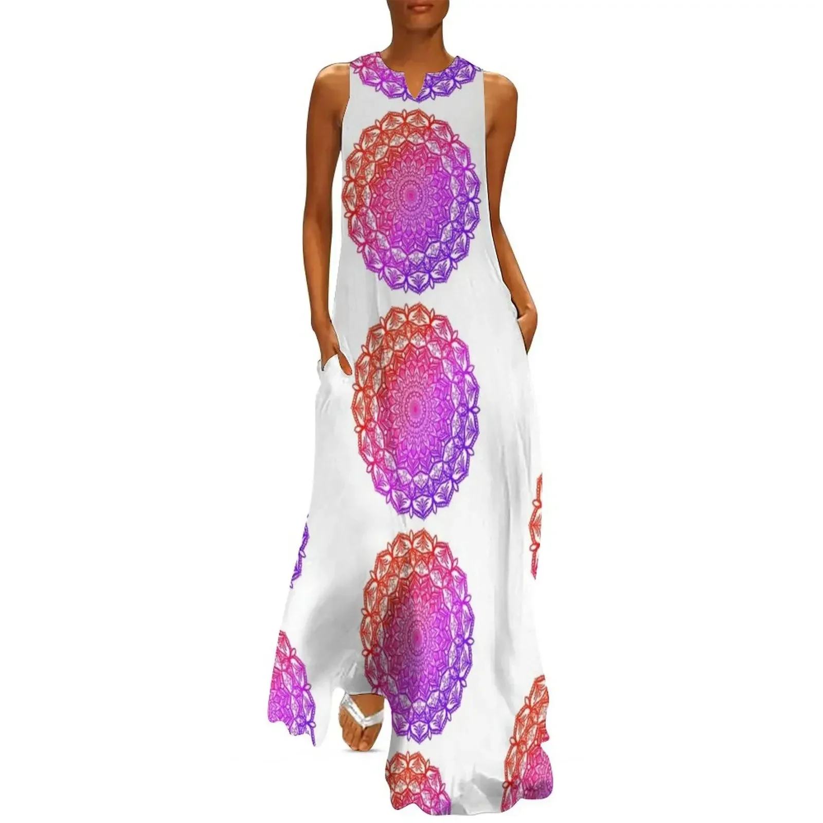 

Ombré Mandala Long Dress Women's long dress Long dresses summer outfits for women 2025 Dress for pregnant women