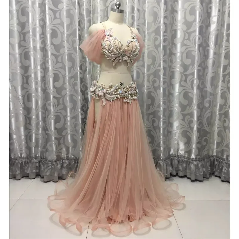 Stroje do Tańca Brzucha na Zamówienie, Odzież do Tańca Orientalnego, Duża Spódnica, Kostium na Występy Drużynowe i Zawody, Biustonosz do Tańca Brzucha