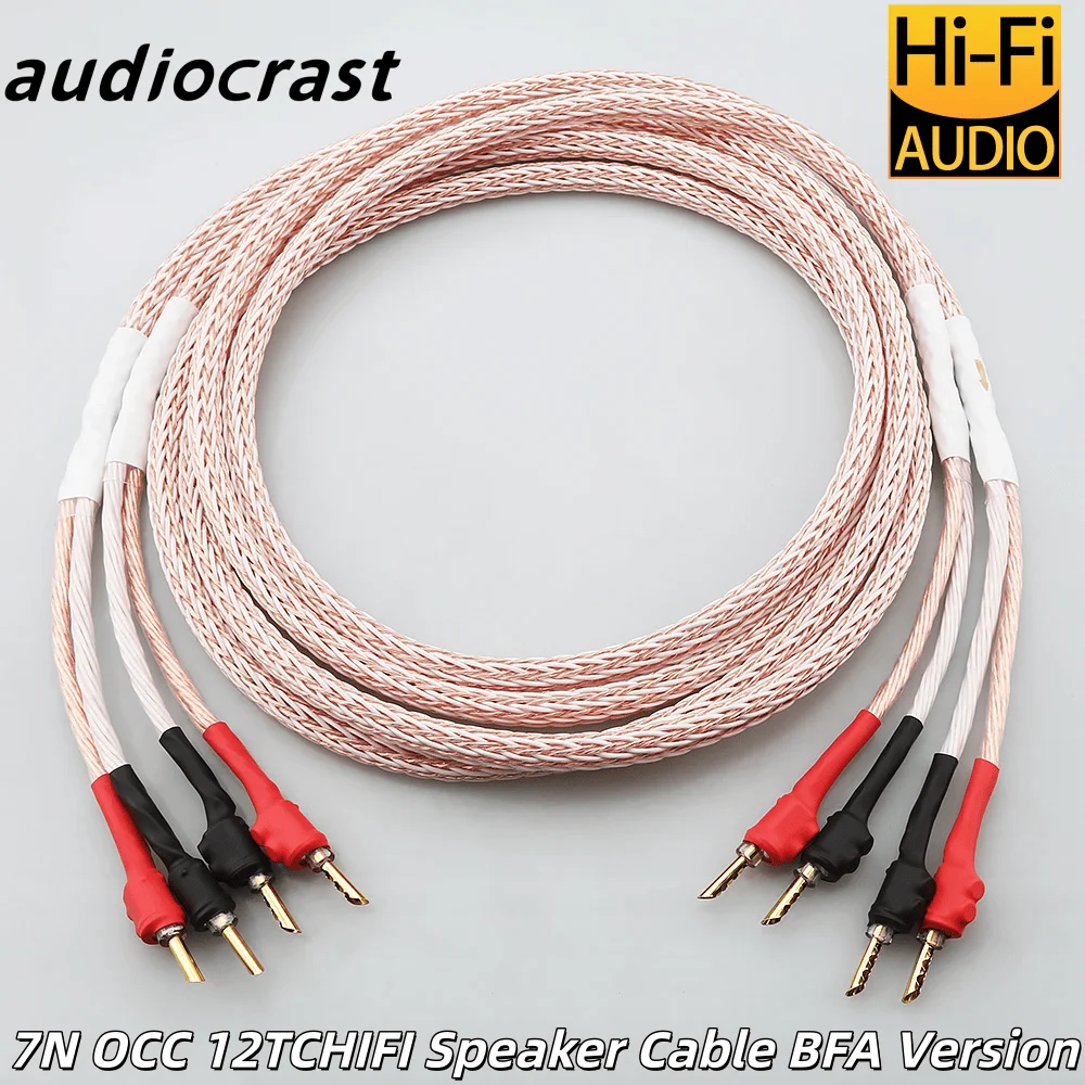 

Audiocrast 1 пара высококачественных акустических кабелей типа "банан" с позолоченными разъемами 12TC 7N OCC для аудиоусилителей и звуковых систем, спиральный кабель для аудиофилов.