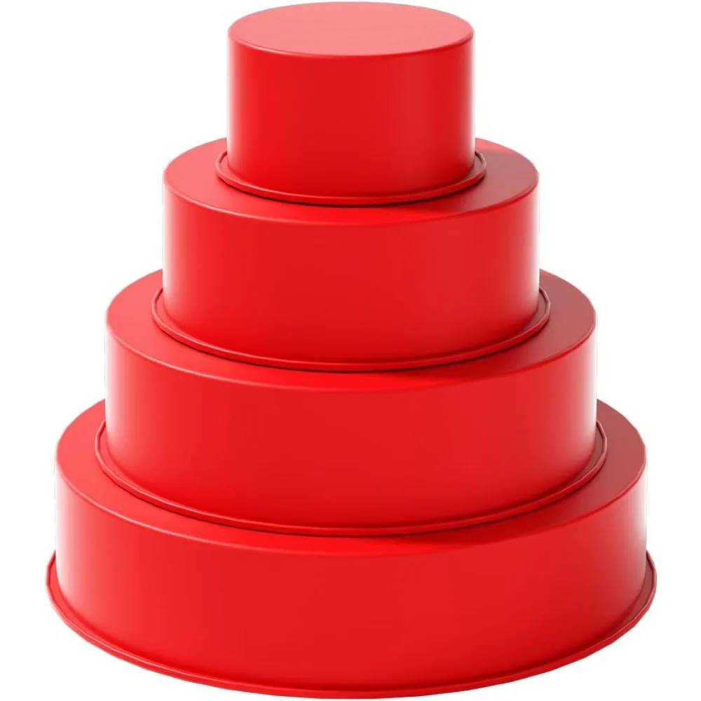 Silikon-Kuchenform, runde Antihaft-Kuchenform aus Silikon zum Backen, Silikon-Backform-Set für Kuchen, Käsekuchen und Schokoladenkuchen