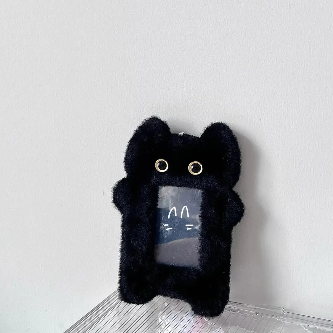 Kawaii Kpop Photocards Holder Idol Plush Keychain Photo Organizer Campus Card Sleeves Display Bag Key Pendant Backpack Hanging