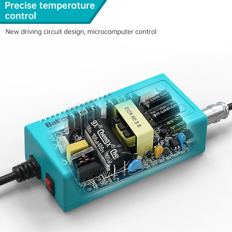 Bakon สถานีบัดกรีแบบพกพาสถานี Las SOLDER ดิจิทัล T12 C210ใช้งานประจำชุดกดสิวซ่อมโทรศัพท์มือถือ BK950C BK950D