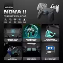 FANTECH NOVA II WGP16 Wireless Gamepad Gyro Sensor Hall Joystick and Effect Trigger for PS4 NS2 Wired Controller Gamer view 3