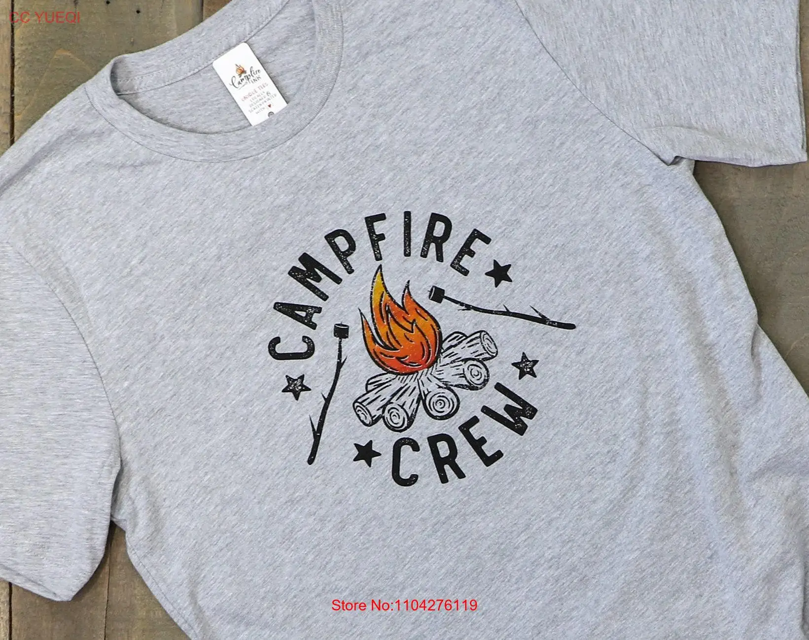 campfire crew shirt camping soft graphic tee firepit T outdoor unisex handletter gift for campers bonfire and smores