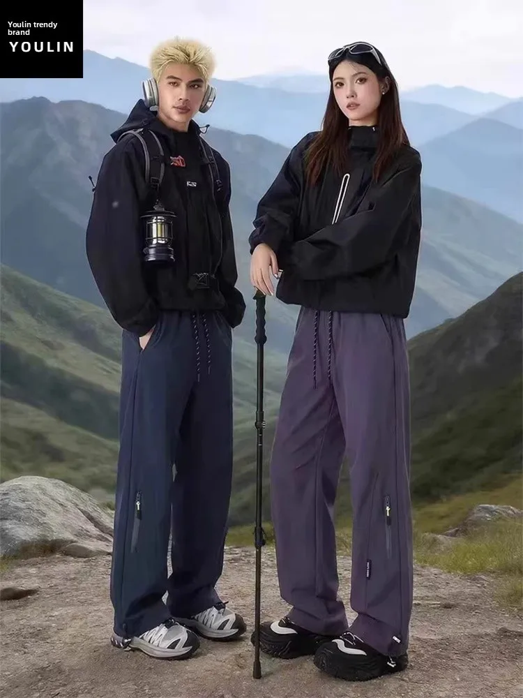 

American Sle Tee-Proof Soft ell Climbing Pants Men's Spring Windproof Waterproof Outdoor Profional Hiking Mountain P...