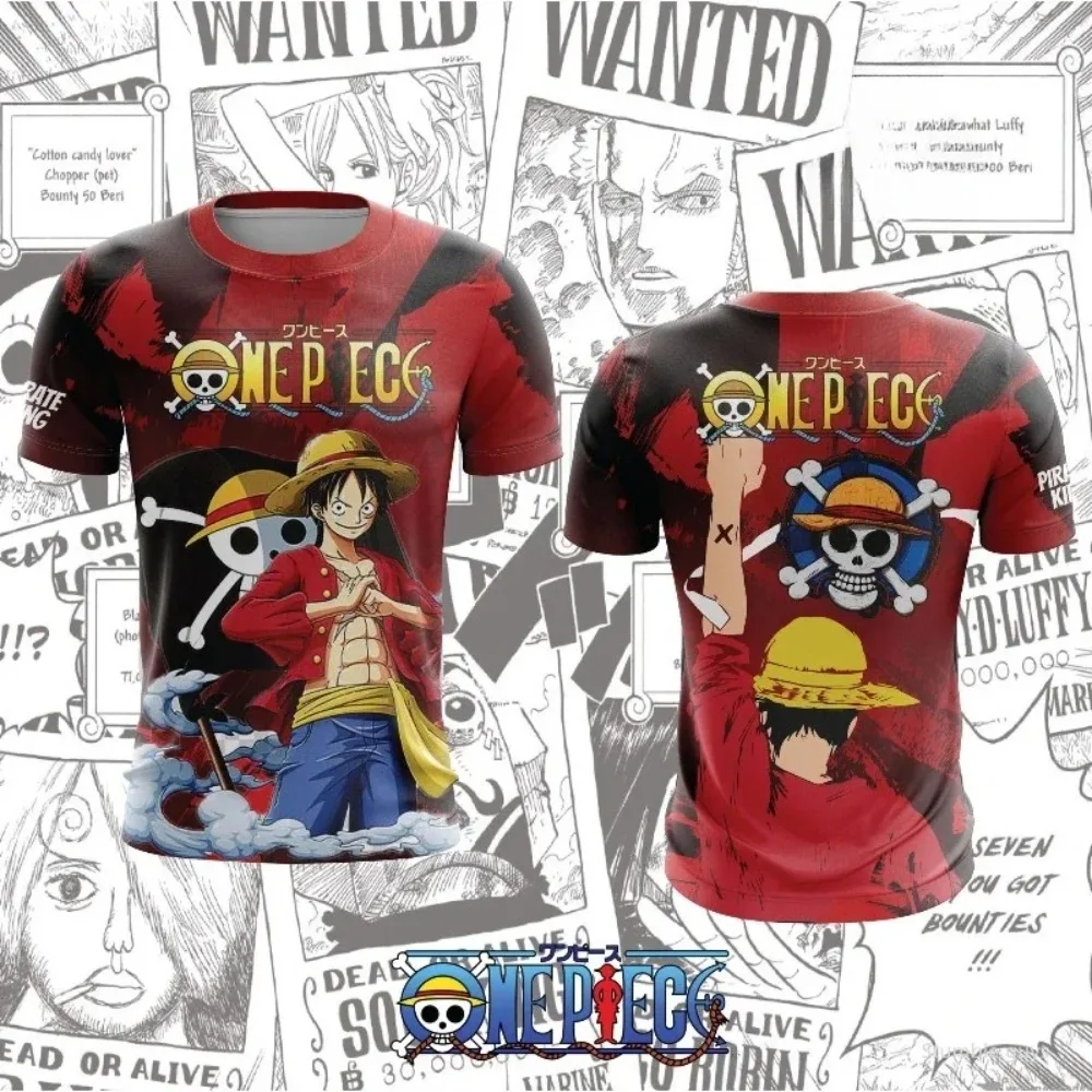 

Summer Kids One Piece 3D Print Fashion Neck Round Men's T-Shirt Loose Casual Breathable Short Sleeve Outdoor Activity Top Tee