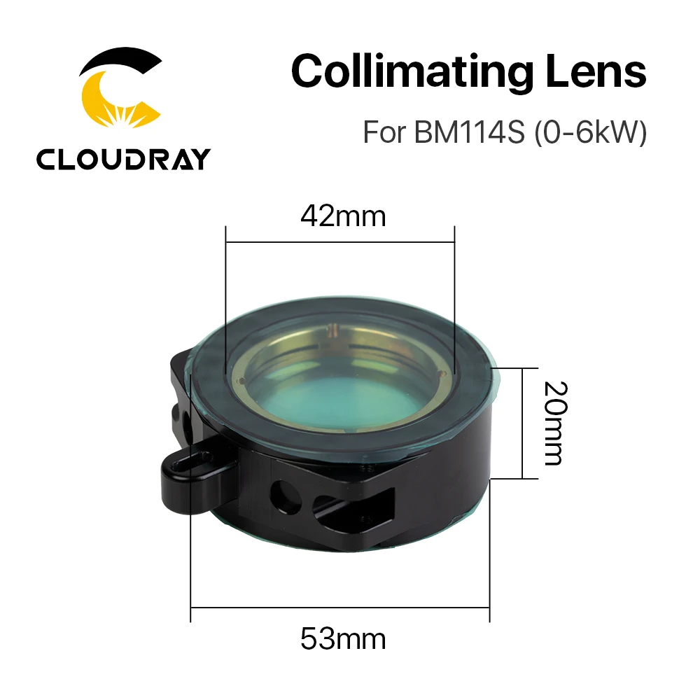 Imagem -03 - Cloudray Bm114s Colimating & Lente de Focagem D37 F100 & D38.1 F200 mm com Suporte de Lente para Raytools Cabeça de Corte a Laser Bm114s