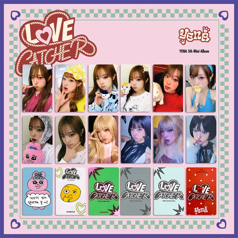 

6Pcs/Set Solo YENA LOVE CATCHER HD Cosplay Photocards Double Sides Glossy LOMO Cards Coated Paper Postcard Fans Collection