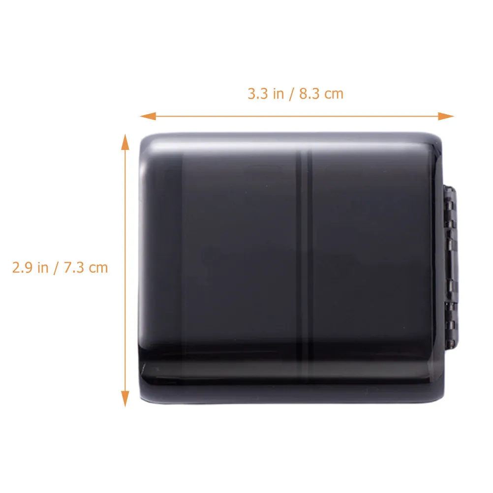 Portable ABS Double Layers Pills Organizer Box Dustproof Compact Medicine Storage Case Separate Compartments Travel Daily Use