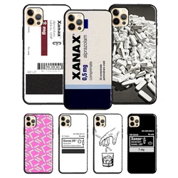 XANAX Case For iPhone 11 14 12 13 Pro Max mini 6S 7 8 Plus XR X XS MAX SE 2020 Back Cover Coque